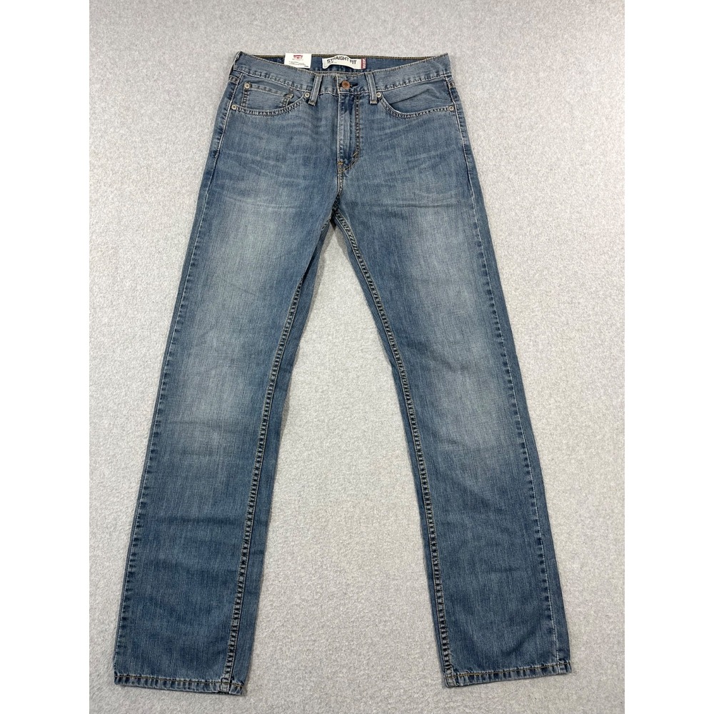 Levis 505 Jeans Mens 31x34 Blue Denim Regular Fit Straight Leg Cotton NWT